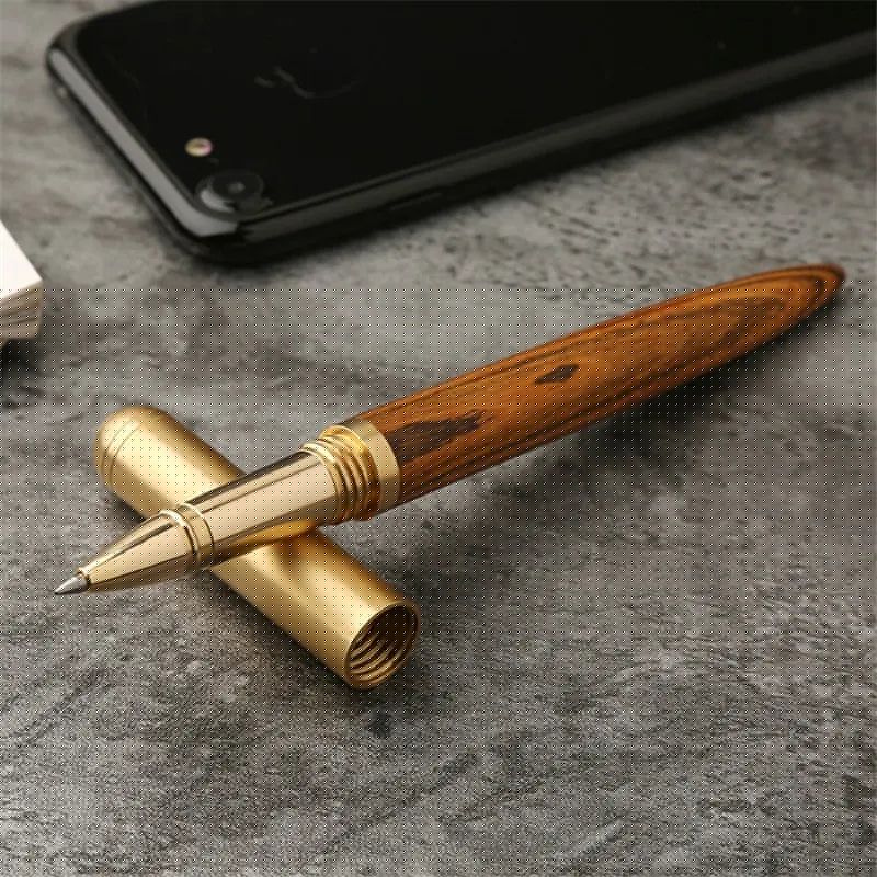 image-High Quality Black Luxury Wood Ballpoint Pen Business Gifts Ball Pen Writing Office School Supplies Stationery 03665