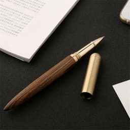 image-High Quality Black Luxury Wood Ballpoint Pen Business Gifts Ball Pen Writing Office School Supplies Stationery 03665