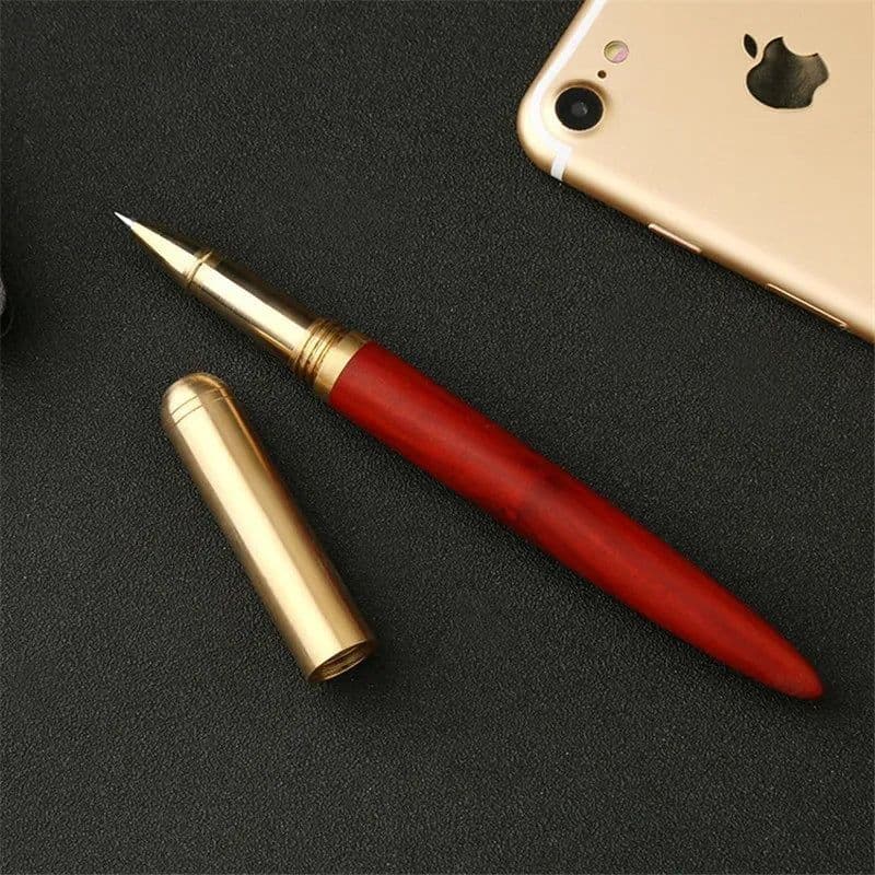 image-High Quality Black Luxury Wood Ballpoint Pen Business Gifts Ball Pen Writing Office School Supplies Stationery 03665