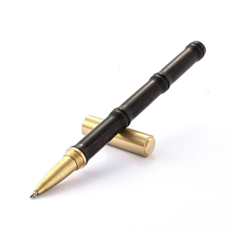 image-High Quality Black Luxury Wood Ballpoint Pen Business Gifts Ball Pen Writing Office School Supplies Stationery 03665