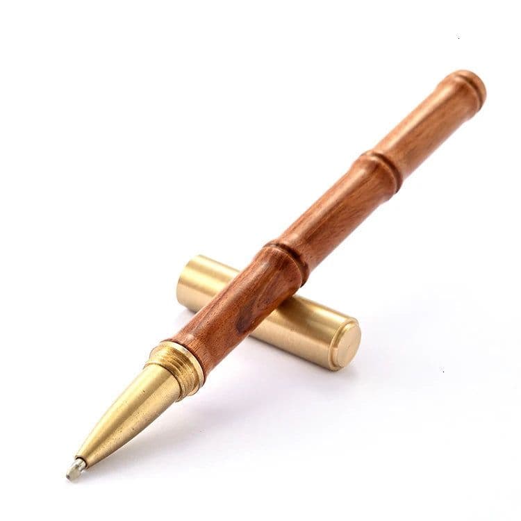 image-High Quality Black Luxury Wood Ballpoint Pen Business Gifts Ball Pen Writing Office School Supplies Stationery 03665