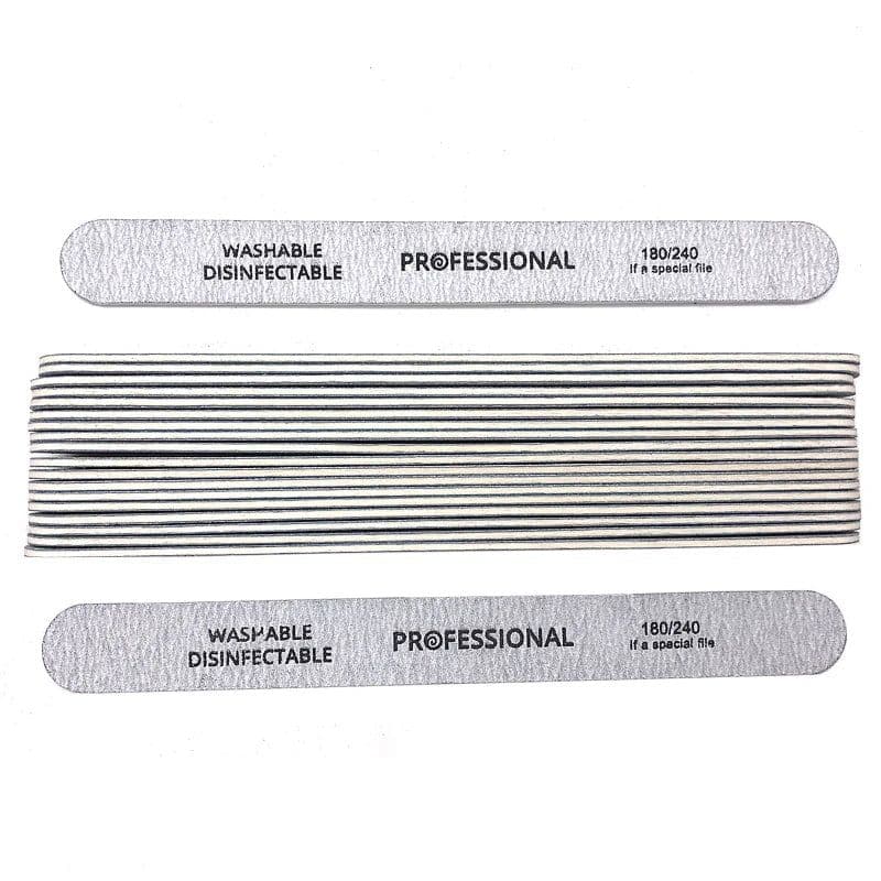image-100Pcs Professional Nail Files 100/180/240 Grinding Polishing Manicure Pedicure Double-sided Nail Buffers Tool Lixas Para Unhas