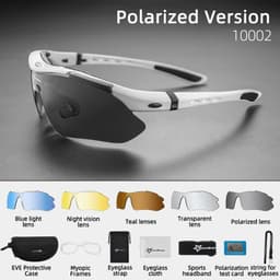 image-ROCKBROS Cycling Polarized glasses Bike Photochromic Outdoor Sports Sunglasses MTB PC Goggles Eyewear 5/3 Lens Bicycle Accessory