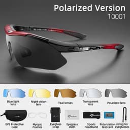 image-ROCKBROS Cycling Polarized glasses Bike Photochromic Outdoor Sports Sunglasses MTB PC Goggles Eyewear 5/3 Lens Bicycle Accessory