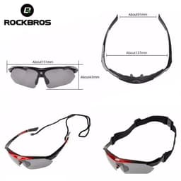 image-ROCKBROS Cycling Polarized glasses Bike Photochromic Outdoor Sports Sunglasses MTB PC Goggles Eyewear 5/3 Lens Bicycle Accessory
