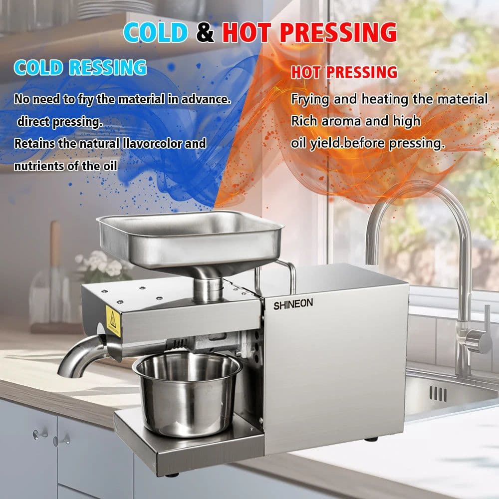 image-1500W 110V/220V Automatic Cold Press Oil Machine, Oil Cold Press Machine, Sunflower Seeds Oil Extractor, Oil press Extract