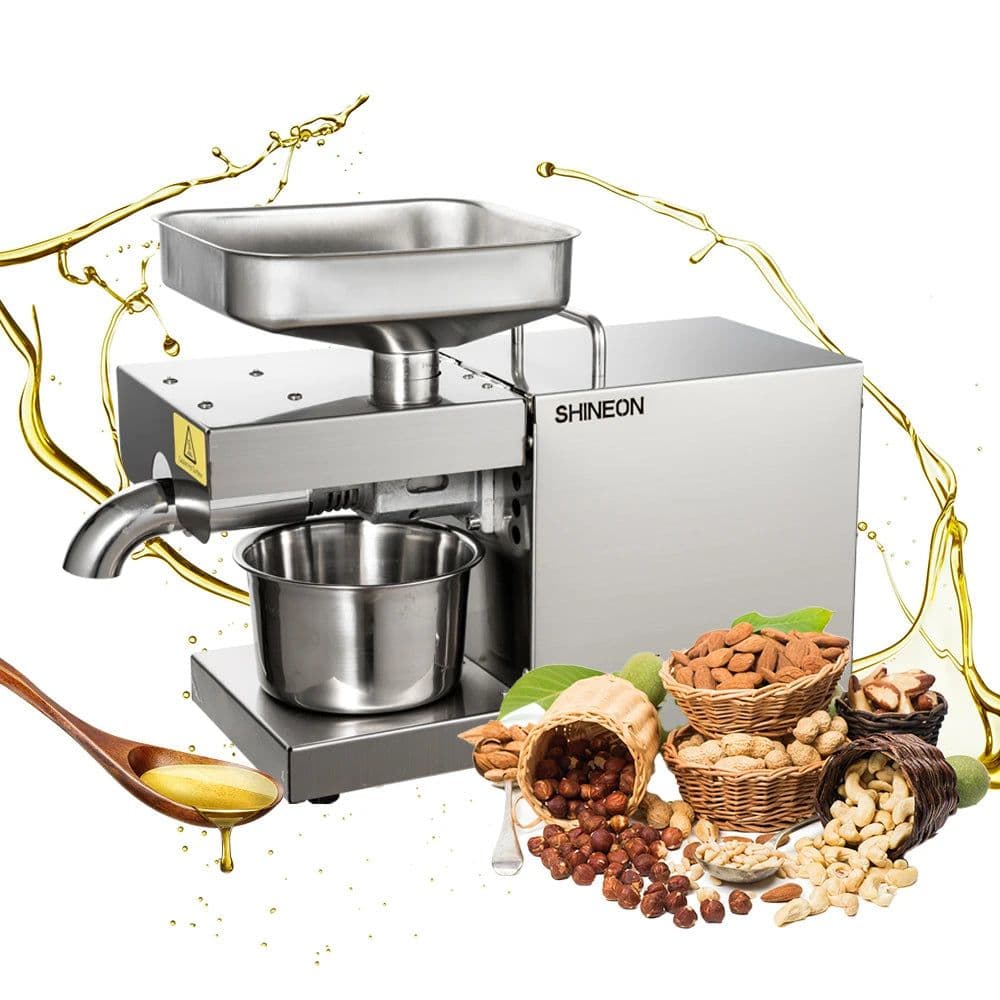 image-SUSWEETLIFE M9 new stainless steel oil press household commercial small full automatic hot and cold domestic oil press low noise