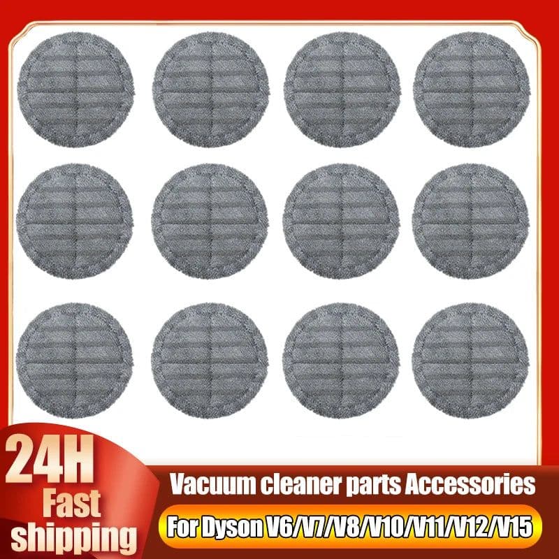 image-Microfiber Mop Cloth For Dyson V6 V7 V8 V10 V11 V12 V15 Wet Dry Electric Mop Head Brush Mopping Pad Vacuum Cleaner Parts