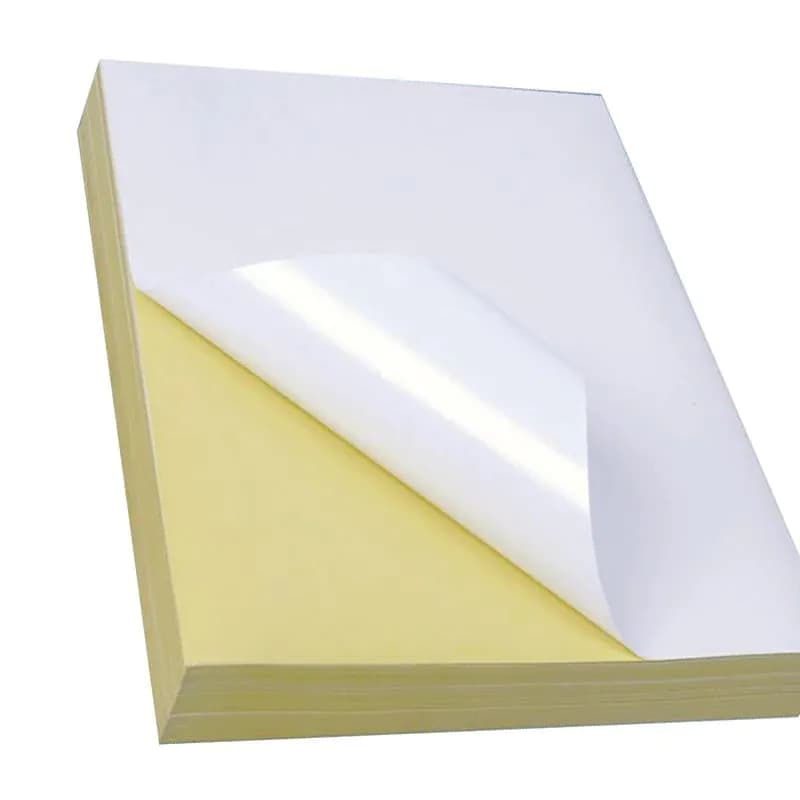 image-A4 Blank White Glossy Self-adhesive Label A4 Sticker Paper For Laser Printer - RJ0006