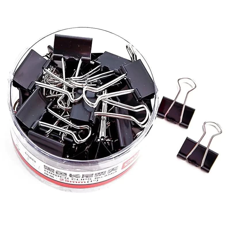 image-Binder Clips Metal Fold Back Clips Small Paper Clip Clamp Office Clip for Home School Office Storage