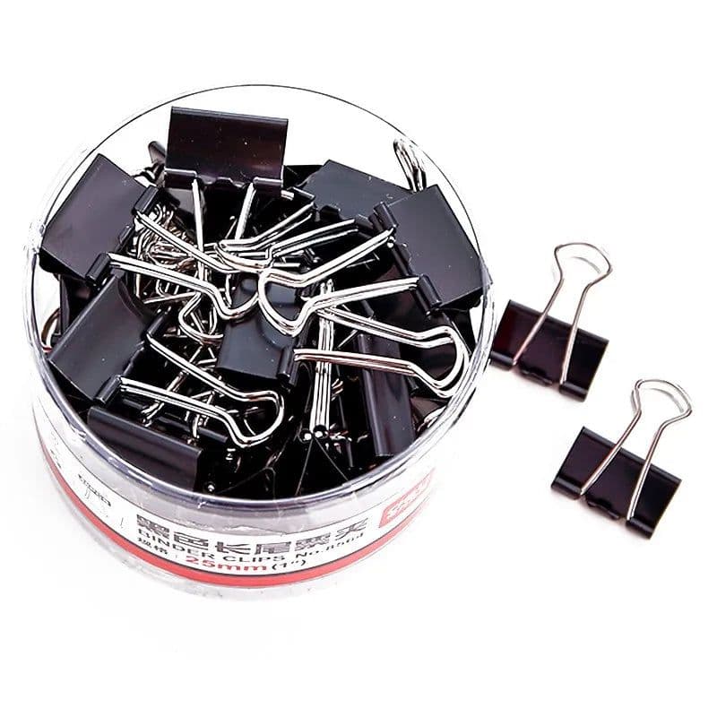 image-Binder Clips Metal Fold Back Clips Small Paper Clip Clamp Office Clip for Home School Office Storage