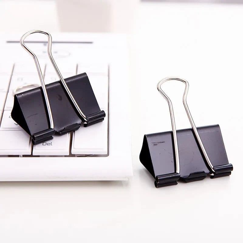 image-Binder Clips Metal Fold Back Clips Small Paper Clip Clamp Office Clip for Home School Office Storage
