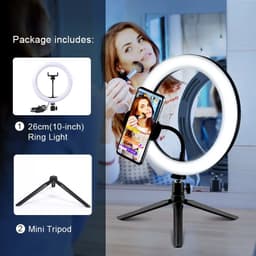image-Selfie Ring Light Photography Led Rim Of Lamp with Optional Mobile Holder Mounting Tripod Stand Ringlight For Live Video Stream