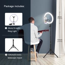 image-Selfie Ring Light Photography Led Rim Of Lamp with Optional Mobile Holder Mounting Tripod Stand Ringlight For Live Video Stream