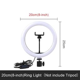 image-Selfie Ring Light Photography Led Rim Of Lamp with Optional Mobile Holder Mounting Tripod Stand Ringlight For Live Video Stream