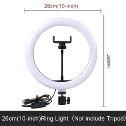 image-Selfie Ring Light Photography Led Rim Of Lamp with Optional Mobile Holder Mounting Tripod Stand Ringlight For Live Video Stream