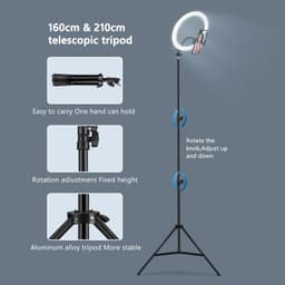 image-Selfie Ring Light Photography Led Rim Of Lamp with Optional Mobile Holder Mounting Tripod Stand Ringlight For Live Video Stream