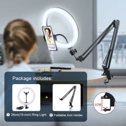 image-Selfie Ring Light Photography Led Rim Of Lamp with Optional Mobile Holder Mounting Tripod Stand Ringlight For Live Video Stream