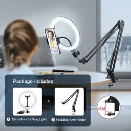 image-Selfie Ring Light Photography Led Rim Of Lamp with Optional Mobile Holder Mounting Tripod Stand Ringlight For Live Video Stream