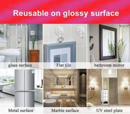 image-Suction Cup Hooks Clear Heavy Duty Vacuum Suction Cups with Hooks Reusable Suction Cup Holders for Kitchen Bathroom Shower Wreat