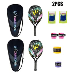 image-2 PCS Racket Beach Tennis Original Beach Tennis Rackets Paddle Soft EVA Face Raqueta With Bags Unisex Equipment Padel Spot Goods