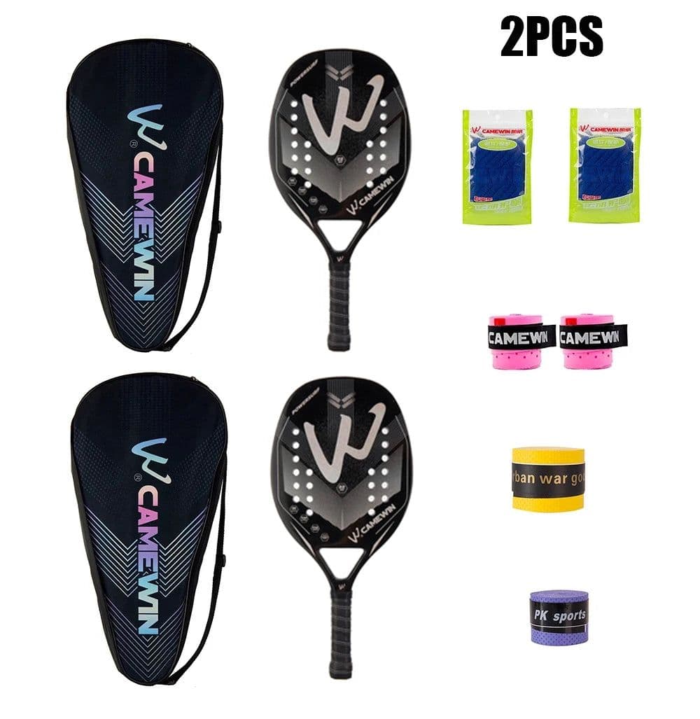 image-2 PCS Racket Beach Tennis Original Beach Tennis Rackets Paddle Soft EVA Face Raqueta With Bags Unisex Equipment Padel Spot Goods