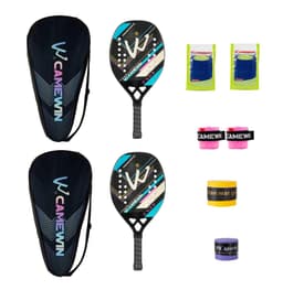 image-2 PCS Racket Beach Tennis Original Beach Tennis Rackets Paddle Soft EVA Face Raqueta With Bags Unisex Equipment Padel Spot Goods