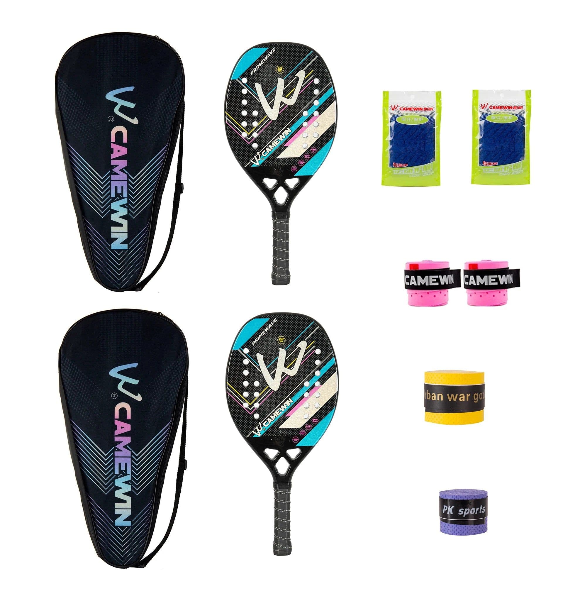 image-2 PCS Racket Beach Tennis Original Beach Tennis Rackets Paddle Soft EVA Face Raqueta With Bags Unisex Equipment Padel Spot Goods