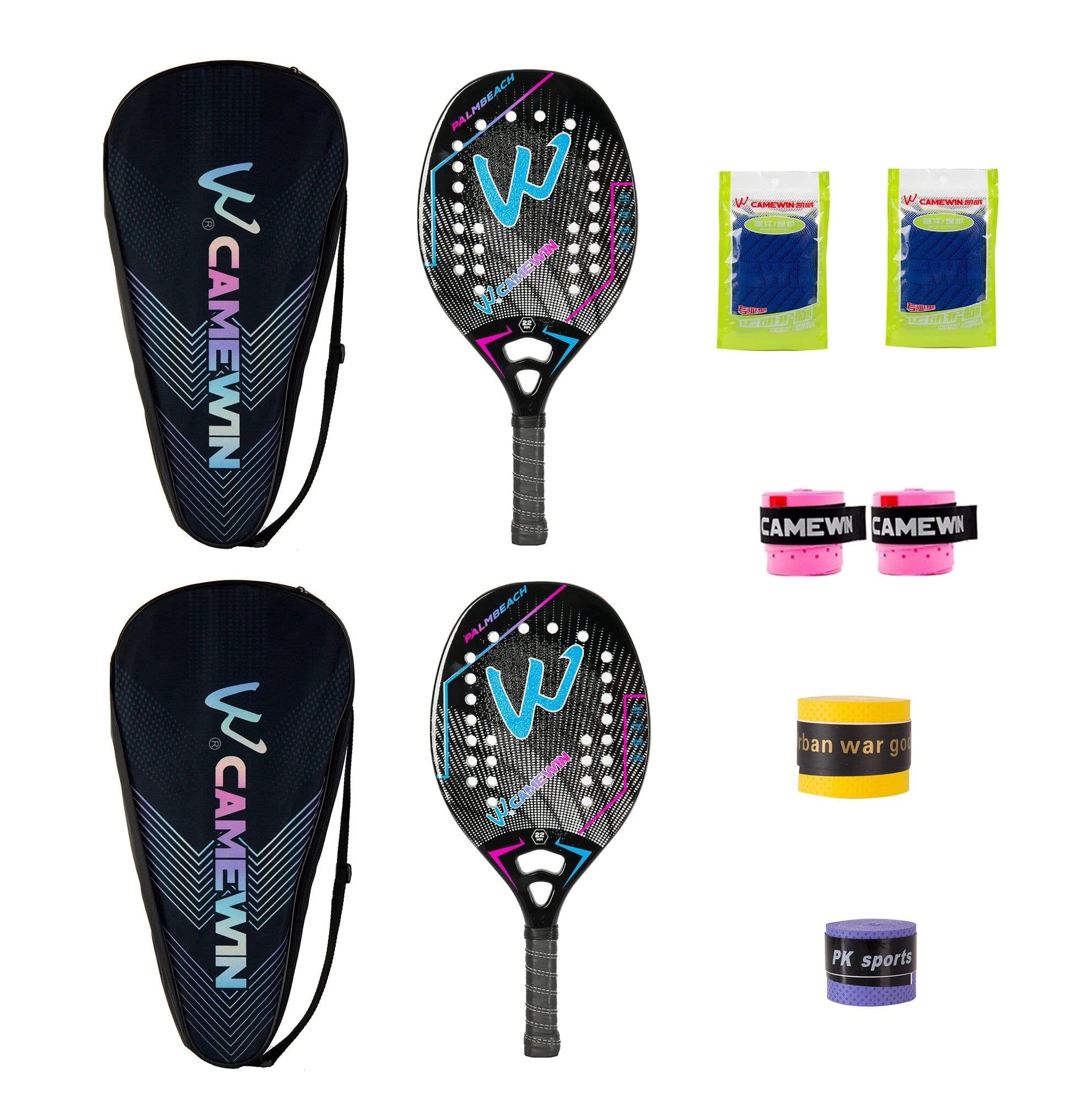 image-2 PCS Racket Beach Tennis Original Beach Tennis Rackets Paddle Soft EVA Face Raqueta With Bags Unisex Equipment Padel Spot Goods