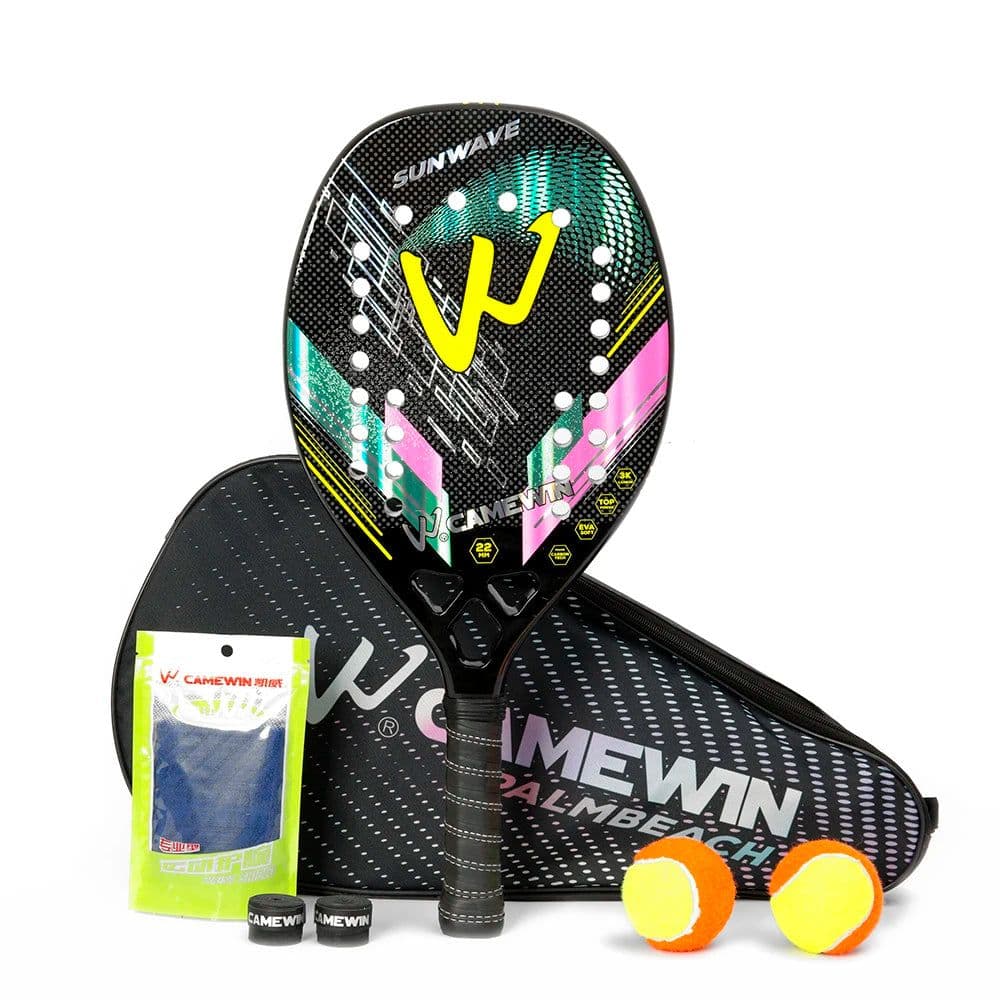 image-2 PCS Racket Beach Tennis Original Beach Tennis Rackets Paddle Soft EVA Face Raqueta With Bags Unisex Equipment Padel Spot Goods