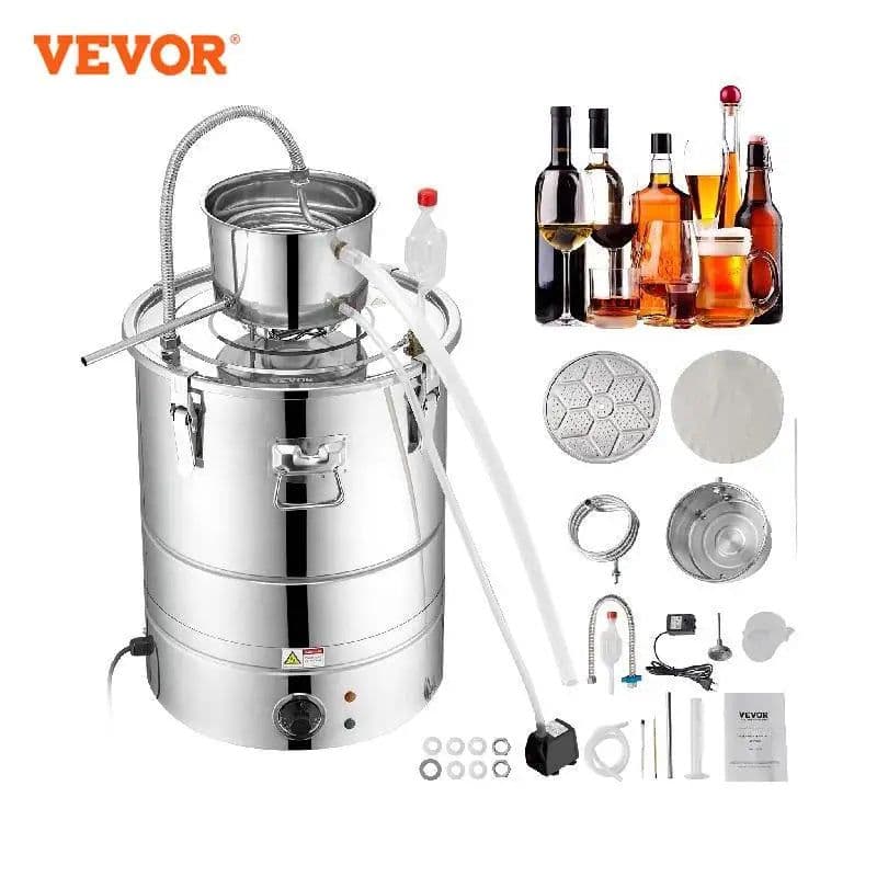 image-VEVOR 30/50L Stainless Steel Alcohol Distiller Alcohol Still Essential Oil Brewing DIY Whisky Wine Brandy Distillery Home Use