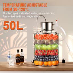 image-VEVOR 30/50L Stainless Steel Alcohol Distiller Alcohol Still Essential Oil Brewing DIY Whisky Wine Brandy Distillery Home Use