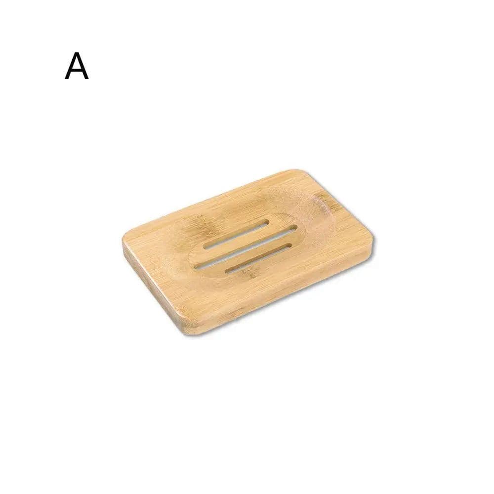 image-Natural Environmen Bamboo Soap Dish Wooden Soap Tray Holder Storage Soap Rack Plate Box Container for Bath Shower Plate Bathroom