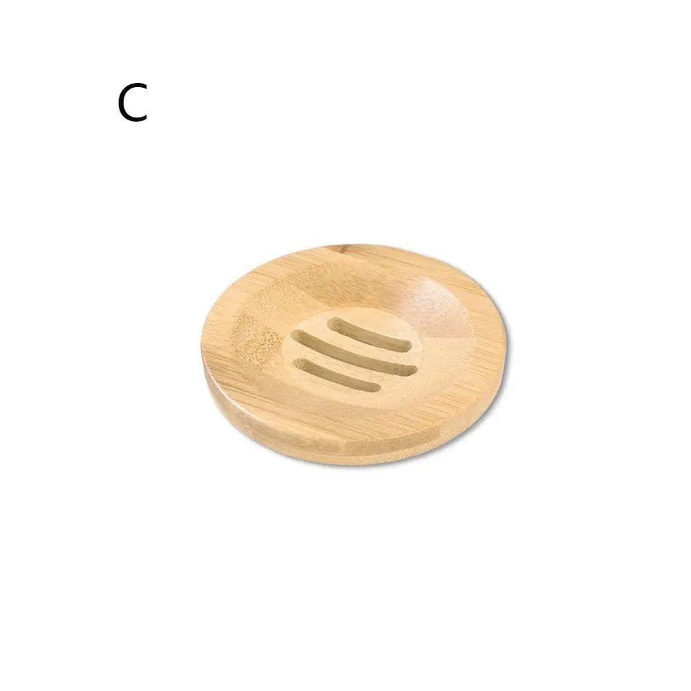 image-Natural Environmen Bamboo Soap Dish Wooden Soap Tray Holder Storage Soap Rack Plate Box Container for Bath Shower Plate Bathroom