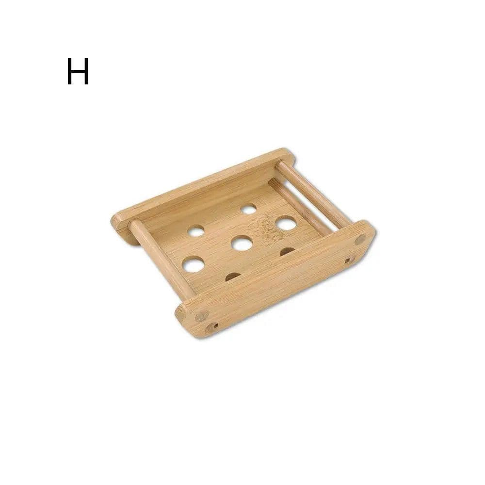 image-Natural Environmen Bamboo Soap Dish Wooden Soap Tray Holder Storage Soap Rack Plate Box Container for Bath Shower Plate Bathroom