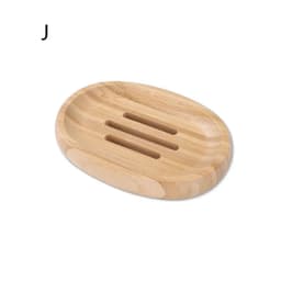 image-Natural Environmen Bamboo Soap Dish Wooden Soap Tray Holder Storage Soap Rack Plate Box Container for Bath Shower Plate Bathroom