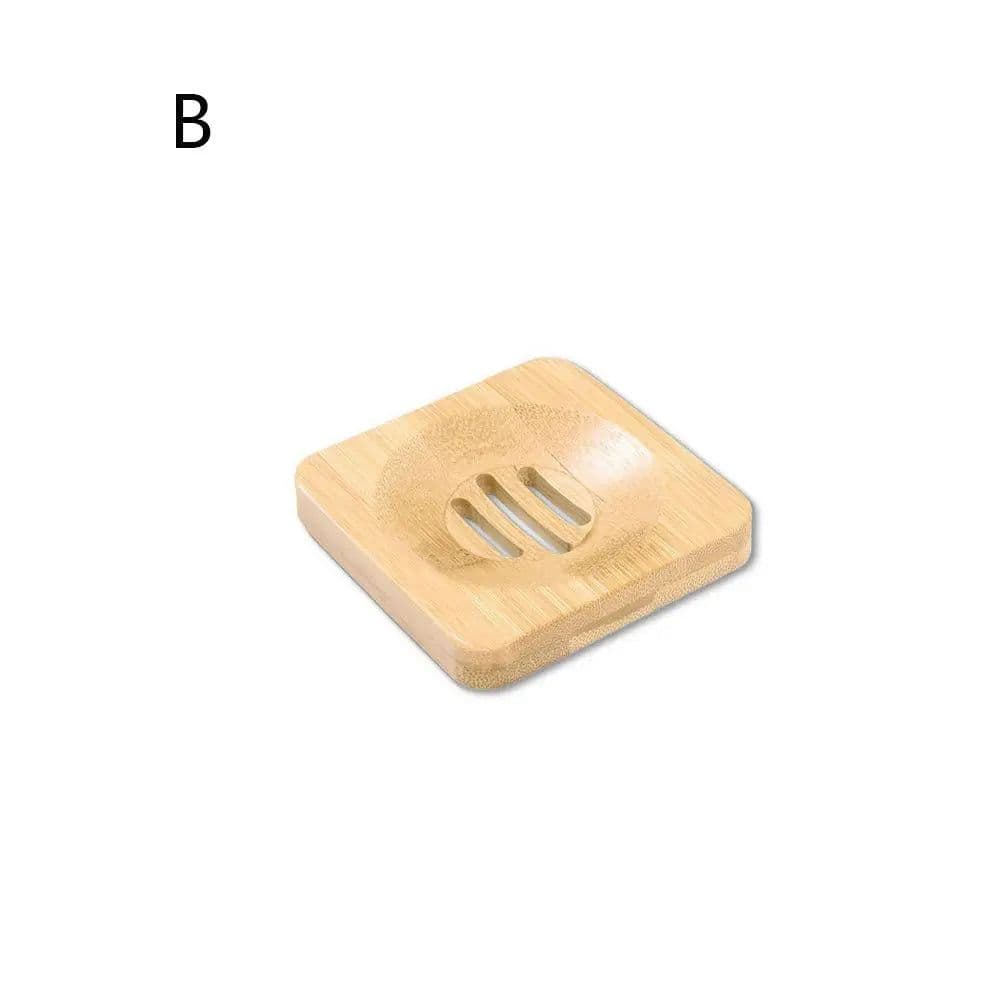 image-Natural Environmen Bamboo Soap Dish Wooden Soap Tray Holder Storage Soap Rack Plate Box Container for Bath Shower Plate Bathroom