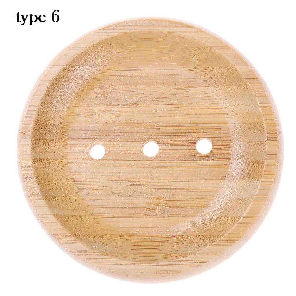 image-Natural Environmen Bamboo Soap Dish Wooden Soap Tray Holder Storage Soap Rack Plate Box Container for Bath Shower Plate Bathroom