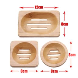 image-Natural Environmen Bamboo Soap Dish Wooden Soap Tray Holder Storage Soap Rack Plate Box Container for Bath Shower Plate Bathroom