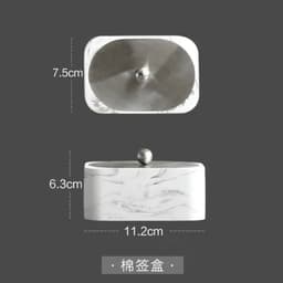 image-Bathroom Four Piece Set Resin Marble Bathroom Set Wash Sets Lotion Bottle Mouthwash Cup Cotton Swab Box Tray Soap Dispenser