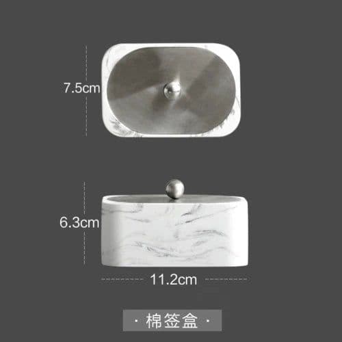 image-Bathroom Four Piece Set Resin Marble Bathroom Set Wash Sets Lotion Bottle Mouthwash Cup Cotton Swab Box Tray Soap Dispenser