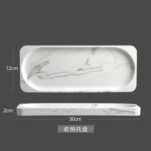 image-Bathroom Four Piece Set Resin Marble Bathroom Set Wash Sets Lotion Bottle Mouthwash Cup Cotton Swab Box Tray Soap Dispenser