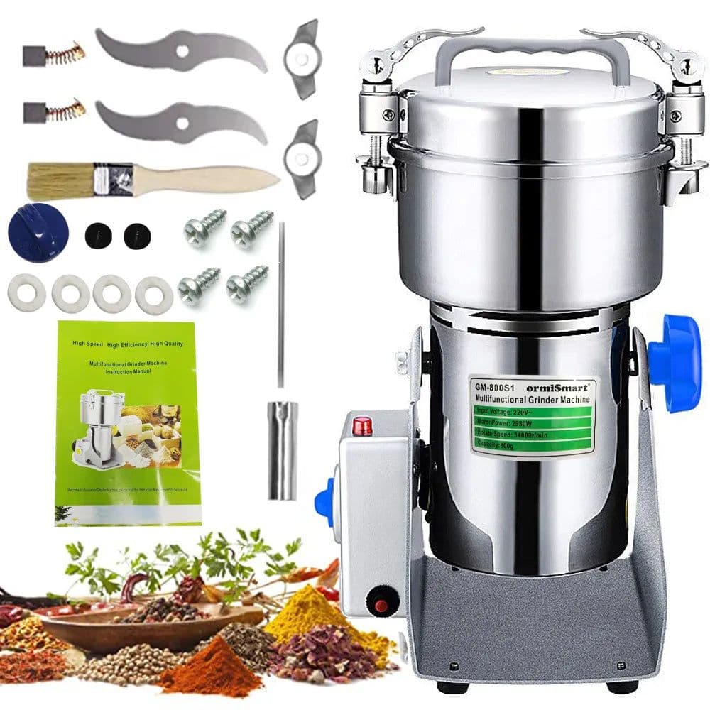 image-800G Spice Grinder Grain Herb Spices Mill Coffee Grinder Machine Swing Type Grains Grinder Medicine Wheat Mixer Dry Food Grinder