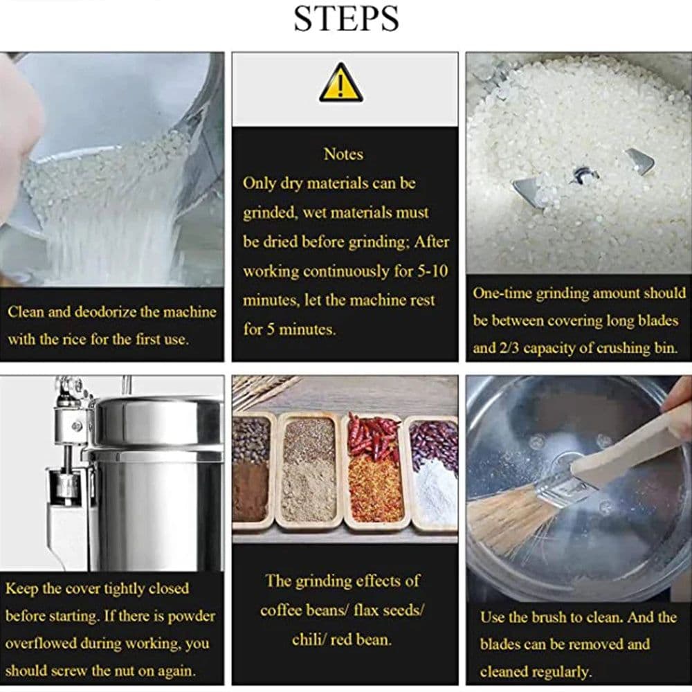 image-800G Spice Grinder Grain Herb Spices Mill Coffee Grinder Machine Swing Type Grains Grinder Medicine Wheat Mixer Dry Food Grinder