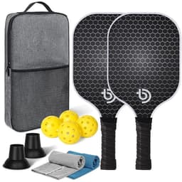 image-Pickleball Paddles Set-Graphite Carbon Fiber Usapa Approved Lightweight Racquets Set Indoor and Outdoor Exercise For All Ages