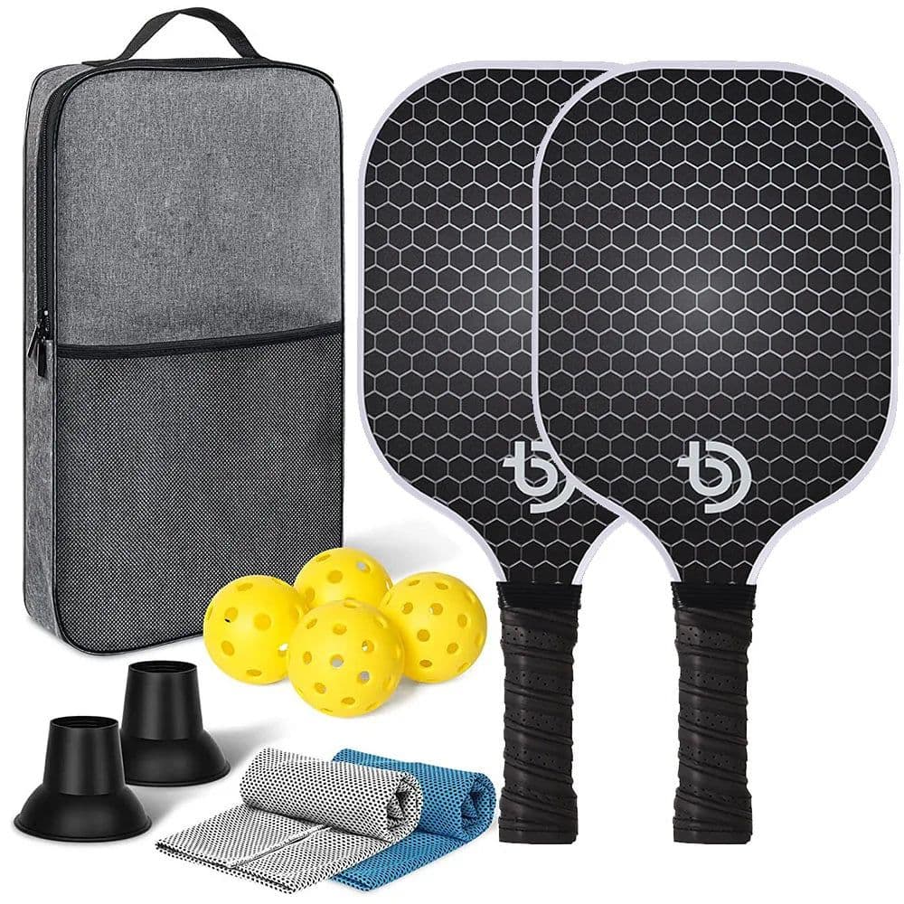 image-Pickleball Paddles Set-Graphite Carbon Fiber Usapa Approved Lightweight Racquets Set Indoor and Outdoor Exercise For All Ages