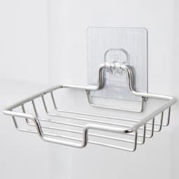 image-Soap Rack Wall Mounted Soap Holder Stainless Steel Soap Sponge Dish Bathroom Accessories Soap Dishes Self Adhesive