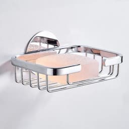 image-Stainless Steel Soap Dishes Wall Mounted Shower Soap Holder Bathroom Storage Box Container Soap Dish Basket Tray Rack
