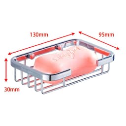 image-Stainless Steel Soap Dishes Wall Mounted Shower Soap Holder Bathroom Storage Box Container Soap Dish Basket Tray Rack