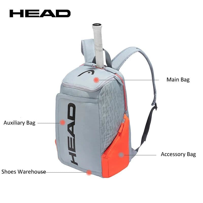 image-High Quality HEAD Tour Team Series Tennis Backpack Shoes Warehouse 1 Pack Tennis Bag Men Women Squash Padel Racket Storage Bags
